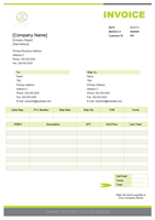 Sales Invoice Template